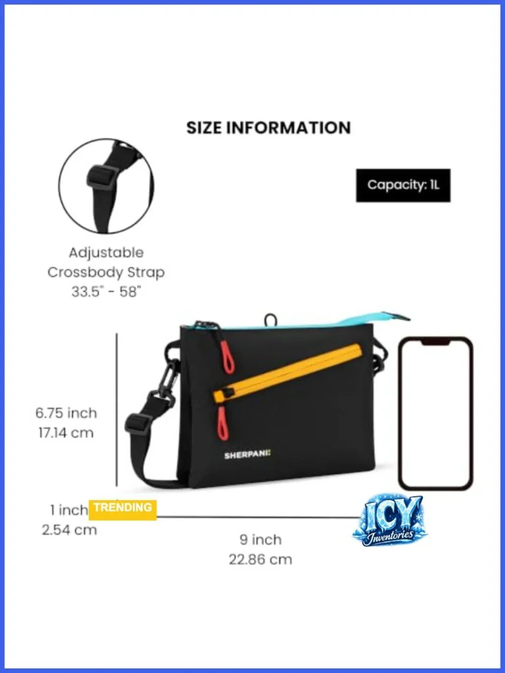 Nylon Mini Crossbody Bag RFID Lightweight Shoulder Purse